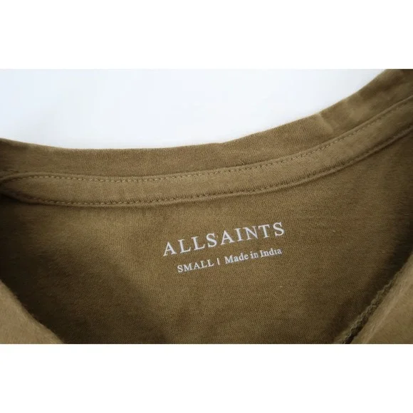 All Saints T Shirt Mens Small Seaweed Green Short Sleeve‎ Race Tonic Crew Cotton - Picture 3 of 10